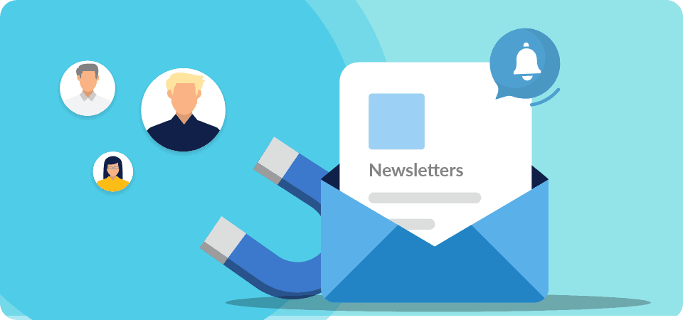 Web design lead generation using email newsletters.