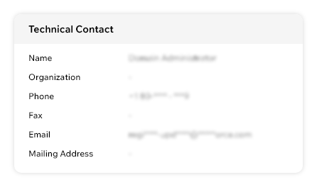Administrative Contact Email