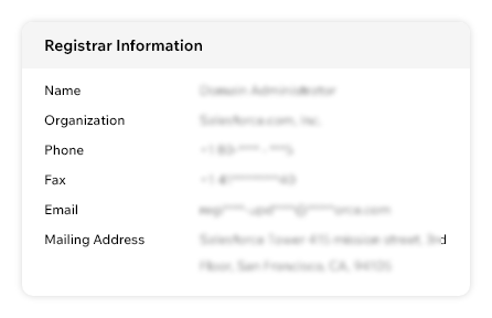 Registrar Information