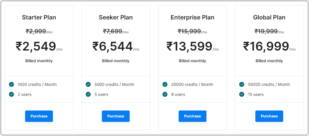 Skrapp pricing and plans
