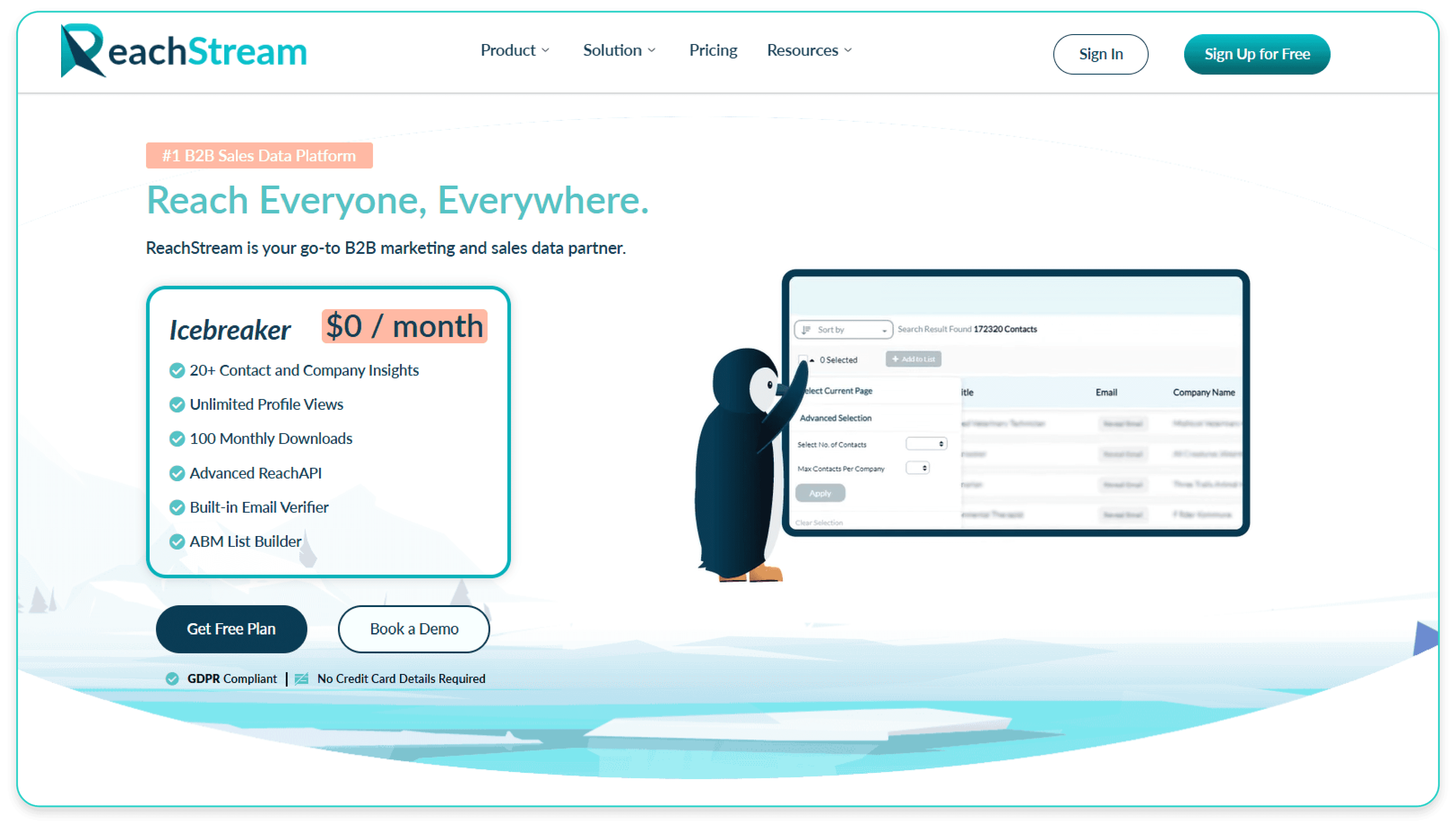 ReachStream's real estate mailing list with verified data, global reach, and actionable insights