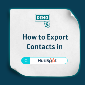 How to Export Contacts in HubSpot