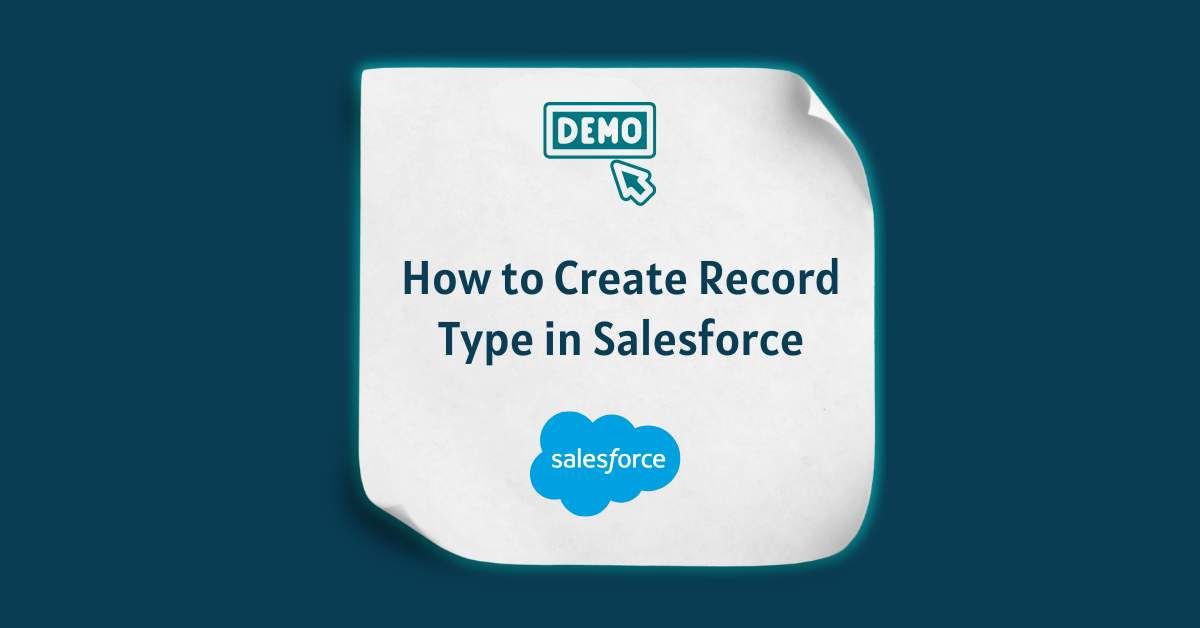 How to Create Record Type in Salesforce : 1 Min Demo