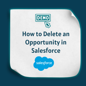 How to Delete an Opportunity in Salesforce Feature