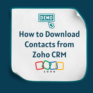 How to Download Contacts from Zoho CRM