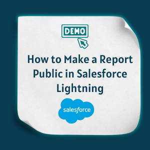 How to Make a Report Public in Salesforce Lightning Feature