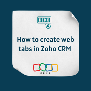 How to create web tabs in Zoho CRM