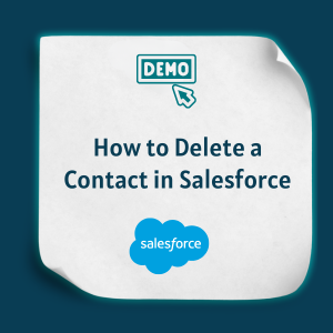 How to delete a contact in Salesforce