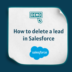 How to delete a lead in Salesforce