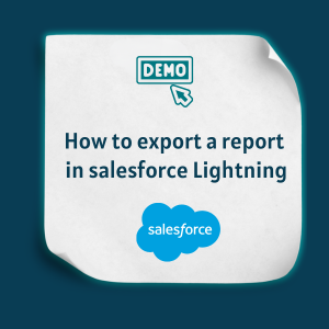How to export a report in salesforce Lightning- Feature