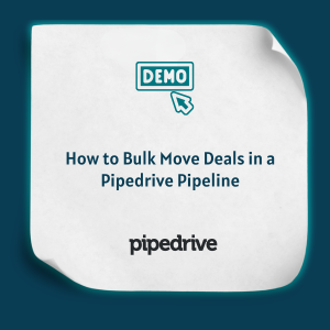 How to Bulk Move Deals in a Pipedrive Pipeline Feature How to Bulk Move Deals in a Pipedrive Pipeline Feature