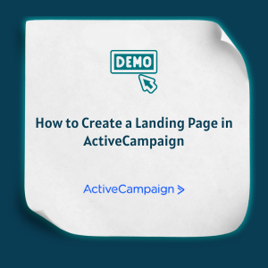 How to Create a Landing Page in ActiveCampaign Feature How to Create a Landing Page in ActiveCampaign Feature