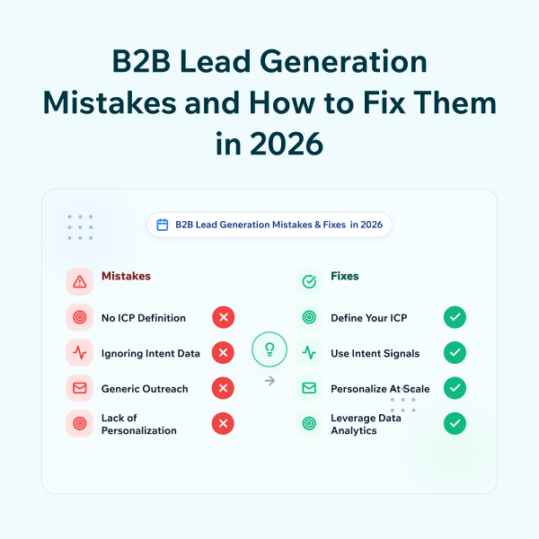 B2B Lead Generation Mistakes and How to Fix Them in 2026 Feature