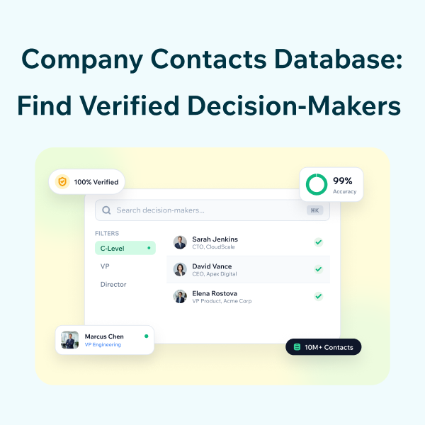 Access Verified Company Contacts & Key Decision-Makers