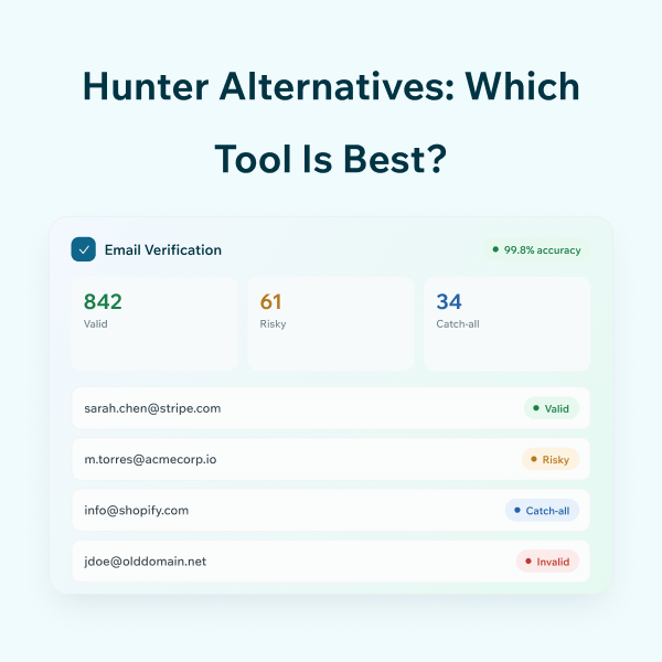 Best Hunter.io Alternatives: Compare Features, Pricing & Accuracy