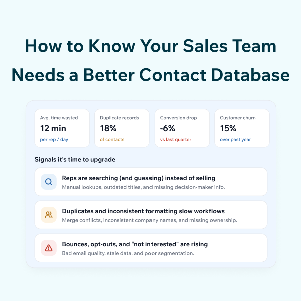 How a Poor Contact Database Can Hurt Your Sales Team