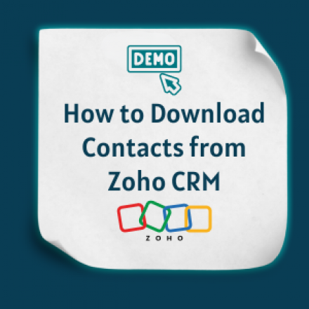 How to Download Contacts from Zoho CRM