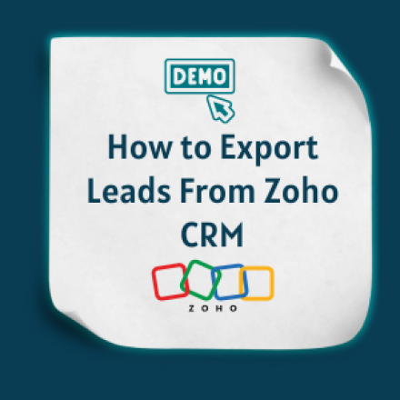 How to Export Leads From Zoho CRM feature