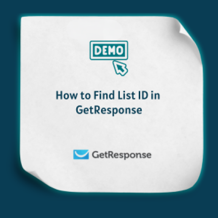 How to Find List ID in GetResponse Feature