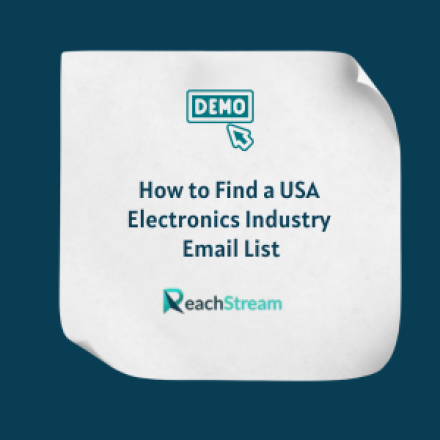 How to Find a USA Electronics Industry Email List