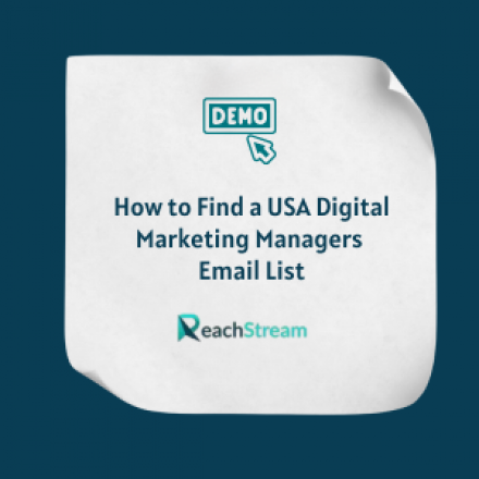 How to Find a USA Digital Marketing Managers Email List