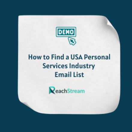 How to Find a USA Personal Services Industry Email List
