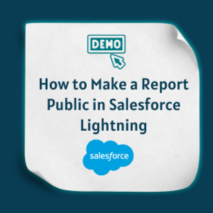 How to Make a Report Public in Salesforce Lightning Feature