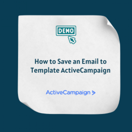 How to Save an Email to Template ActiveCampaign