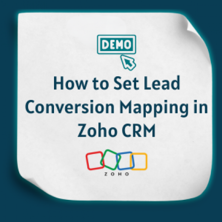 How to Set Lead Conversion Mapping in Zoho CRM feature