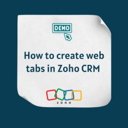 How to create web tabs in Zoho CRM