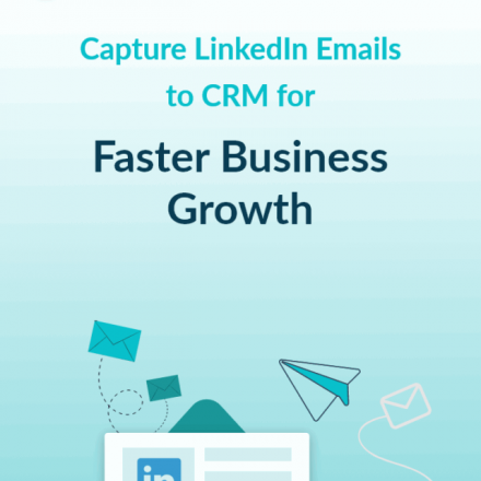 Illustration of capturing LinkedIn emails to CRM for business growth